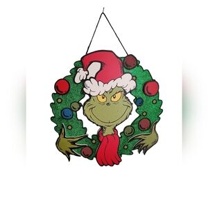 How The Grinch Stole Christmas MDF Giltter Hanging Wreath